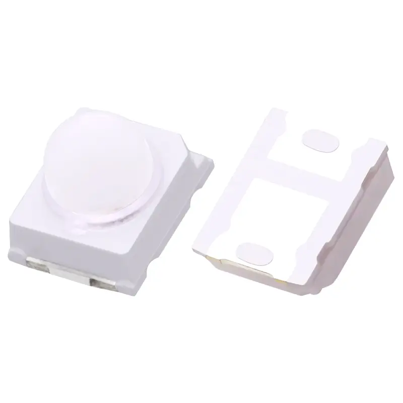 White 2835 SMD LED packages in flat and dome forms